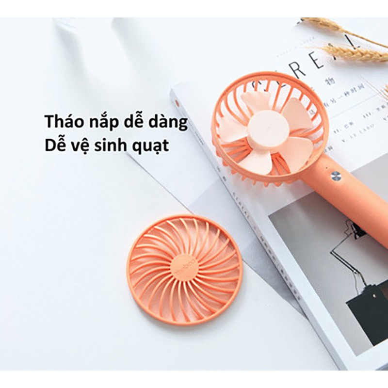 Quạt tích điện mini có thể để bàn Yoobao F3S siêu xinh, dung lượng 2000mAh, liên tục 9 tiếng