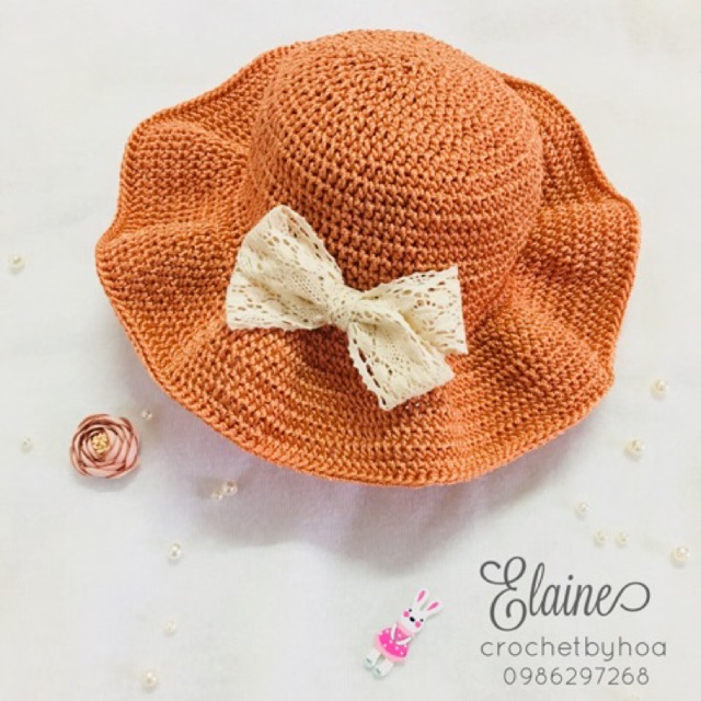 Mũ ajuma handmade vành bèo cho bé