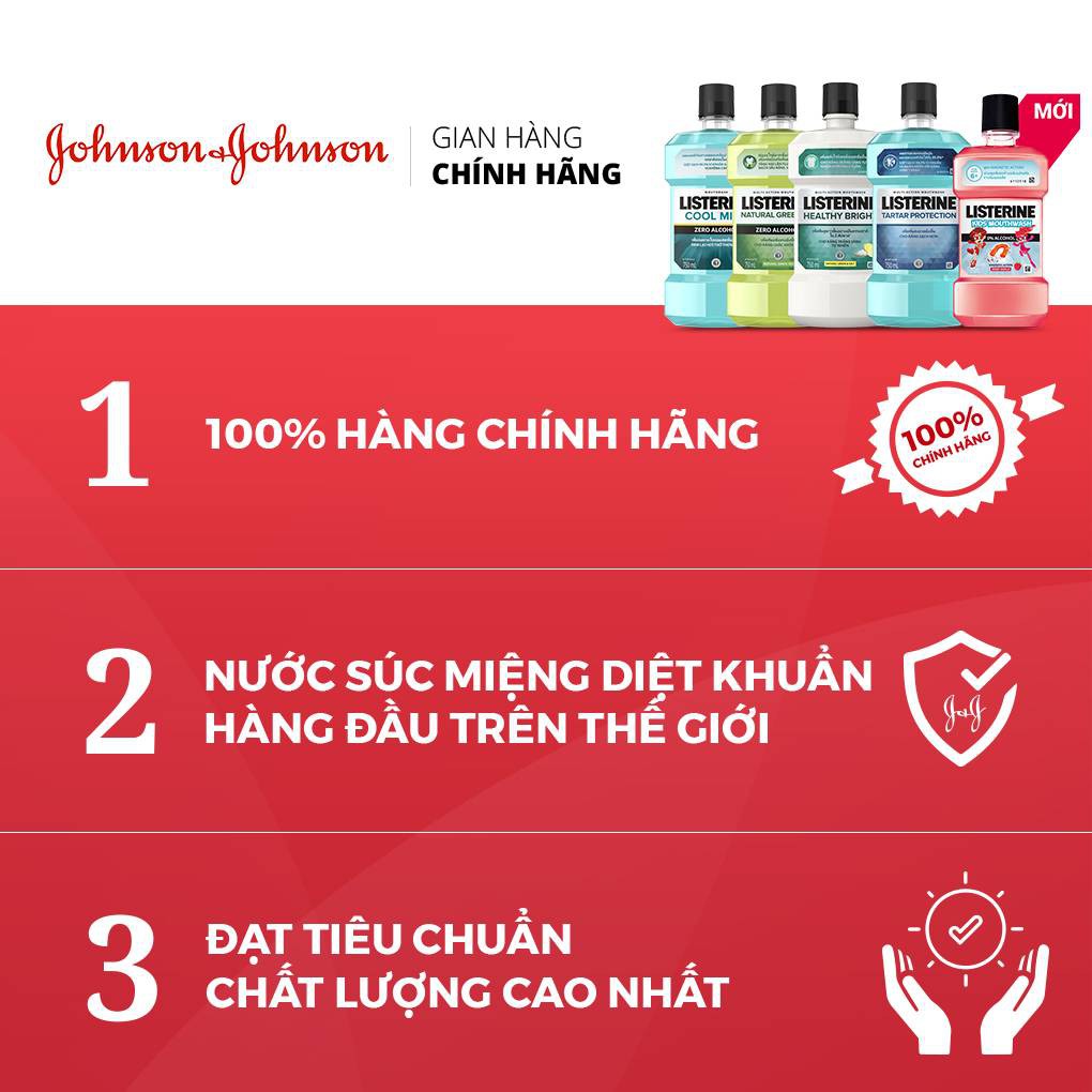 Nước súc miệng Listerine Zero không cay 750ml Tặng 1 Listerine Cool Mint 250ml - 540021411