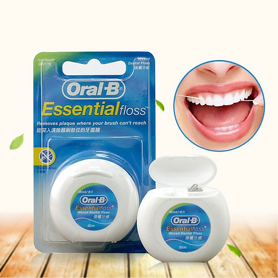 Chỉ Nha Khoa Oral-B Essential Floss làm sạch kẽ răng hàng Mỹ 50m