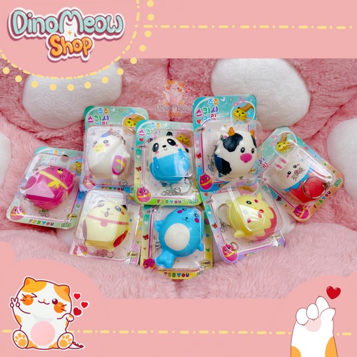 Squishy mini - thú ú mini dễ thương, mềm, ít chậm tăng (kèm móc khoá)