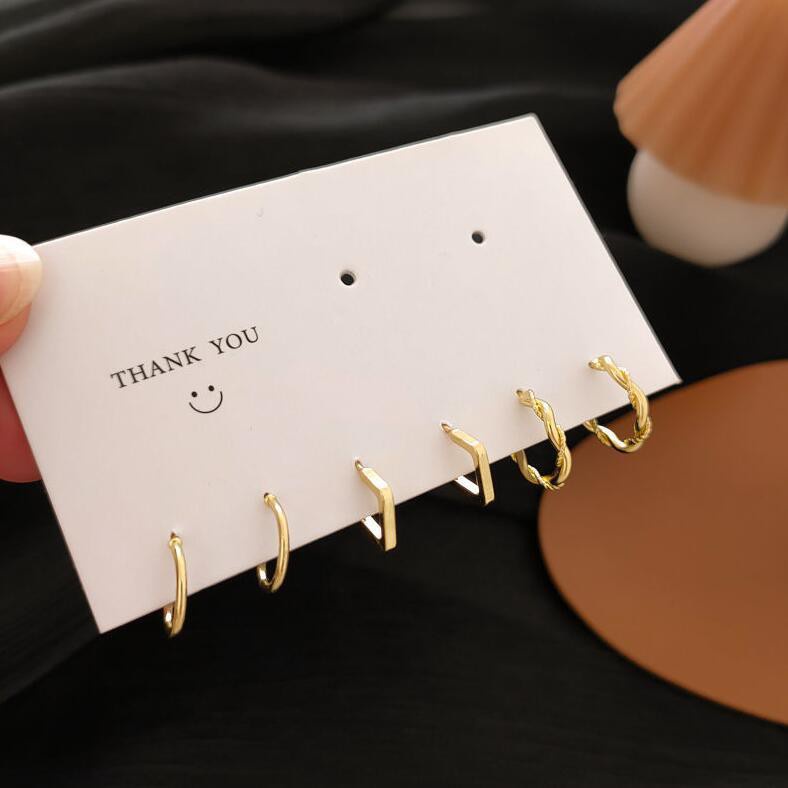 ✨✨Hoa tai kim loại hình tròn với kim xỏ bằng bạc 925 phong cách Hàn Quốc trẻ trung cho nữ