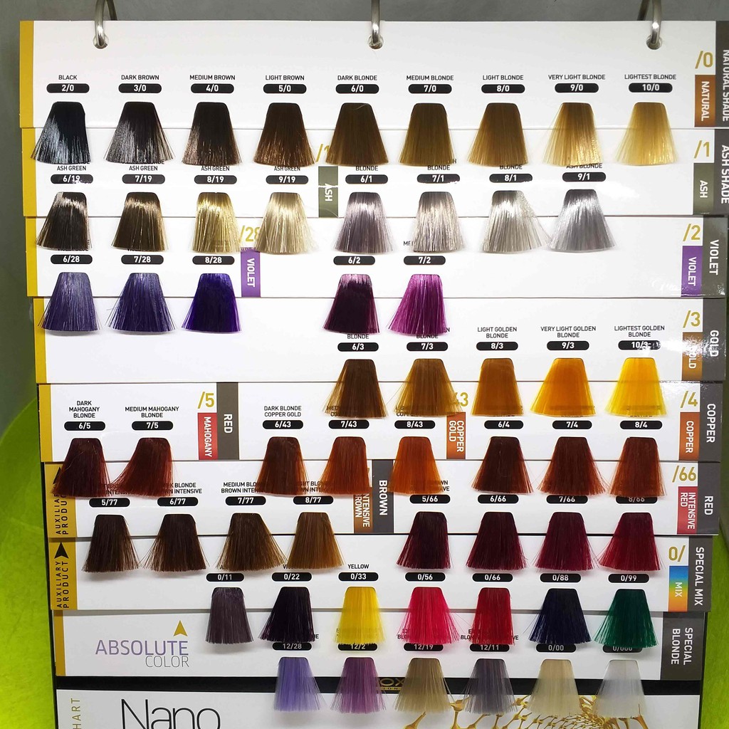 Thuốc nhuộm tóc Lavox Nano Complex 56 màu ( Nhắn số màu cho Shop khi mua hàng nha, trừ màu 0000 )