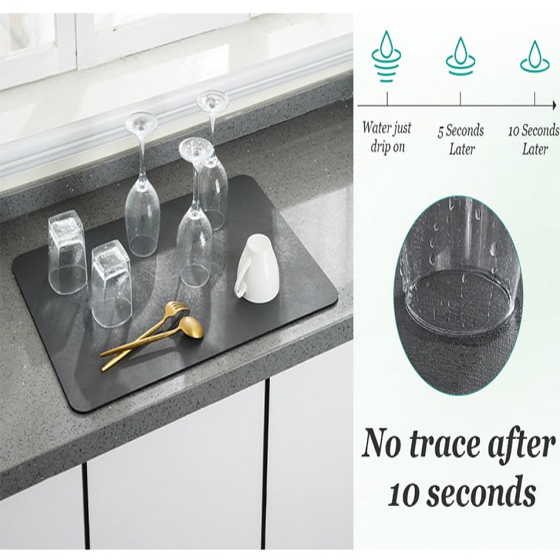 Thảm Lót Chén Dĩa Thấm Hút Nước Nhanh Khô Tiện Dụng Cho Nhà Bếp