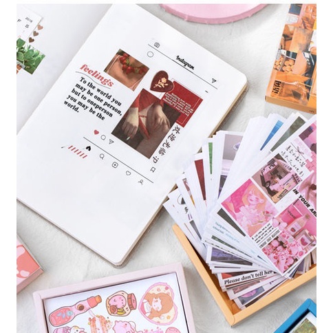 Enjoymore 1 Tấm Hình Dán Washi Aesthetic Truyền Cảm Hứng Trang Trí Sáng Tạo Sổ Scrapbook Bullet journal Nhật ký
