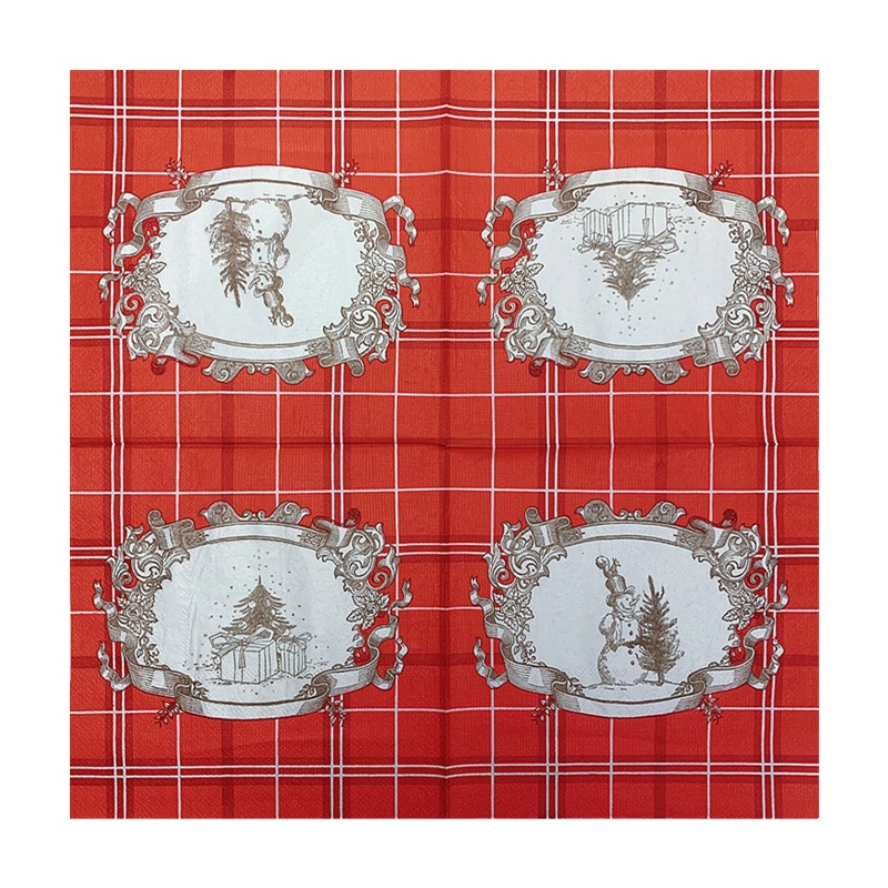 Set 20 Túi Khăn Giấy Họa Tiết Người Tuyết Giáng Sinh