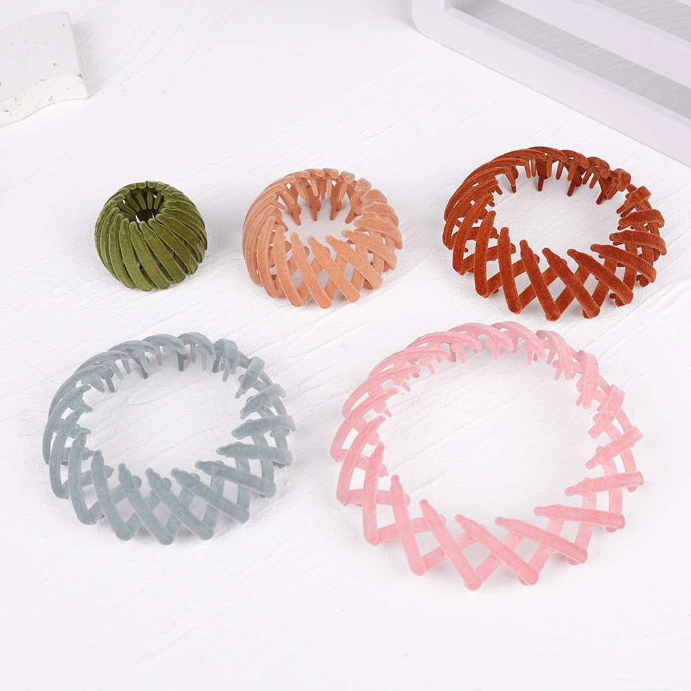 Kẹp Tóc Đuôi Ngựa Bằng Acrylic Cố Định Có Thể Thu Gọn Giữ Đuôi Ngựa Cho Nữ
