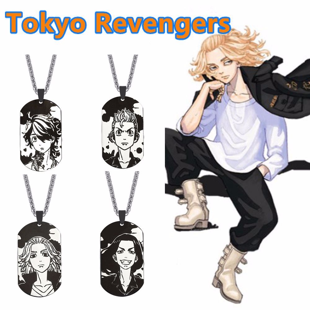 Vòng cổ Bằng Thép Không Gỉ Họa Tiết Thẻ Bài Hoạt Hình Phong Cách Hàn Quốc