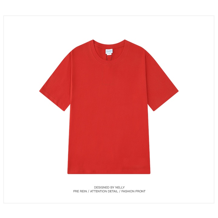 Áo phông Nelly Heybig ngắn tay trơn màu đỏ