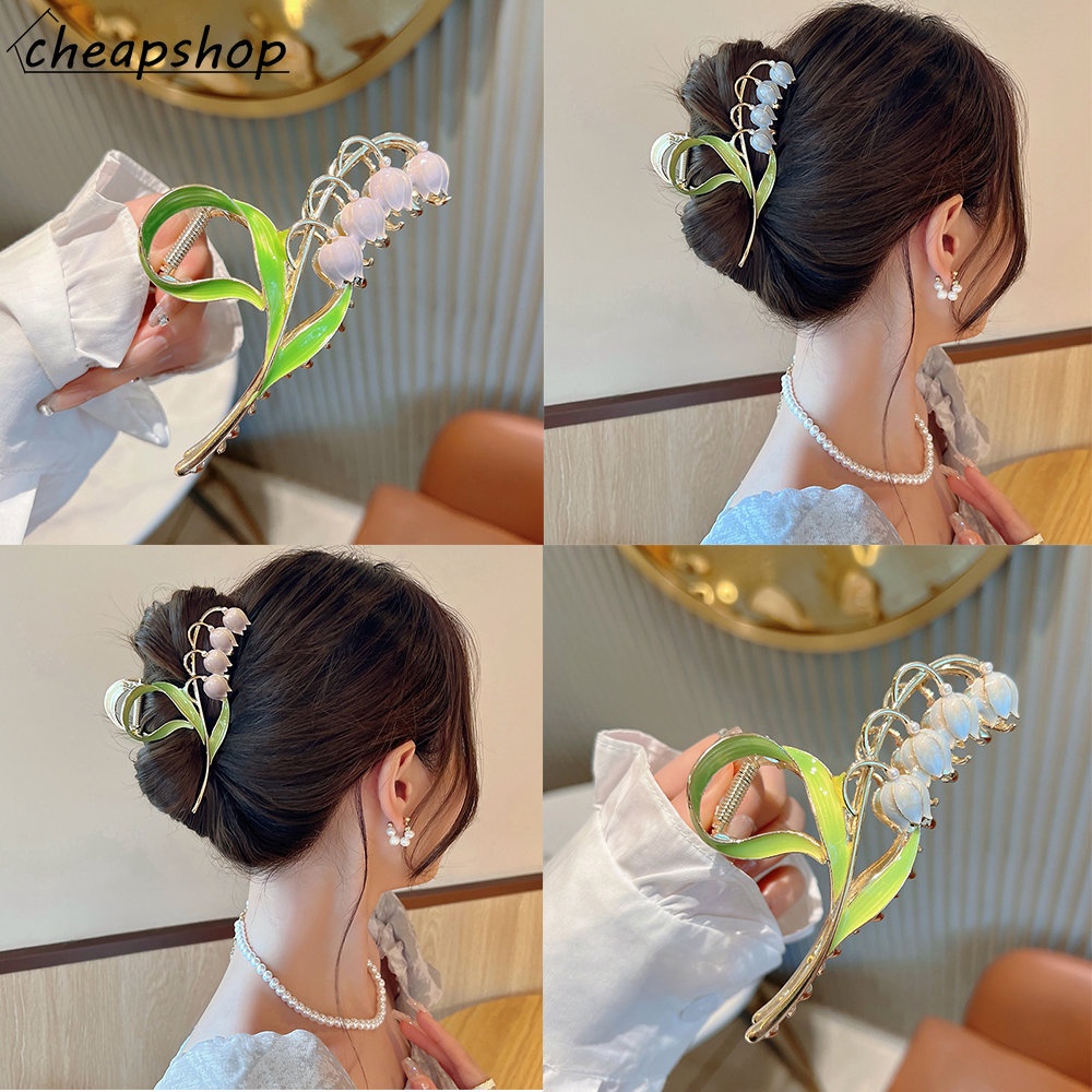 Kẹp tóc iF YOU kim loại kiểu hoa lá phong cách cổ điển thanh lịch cho nữ