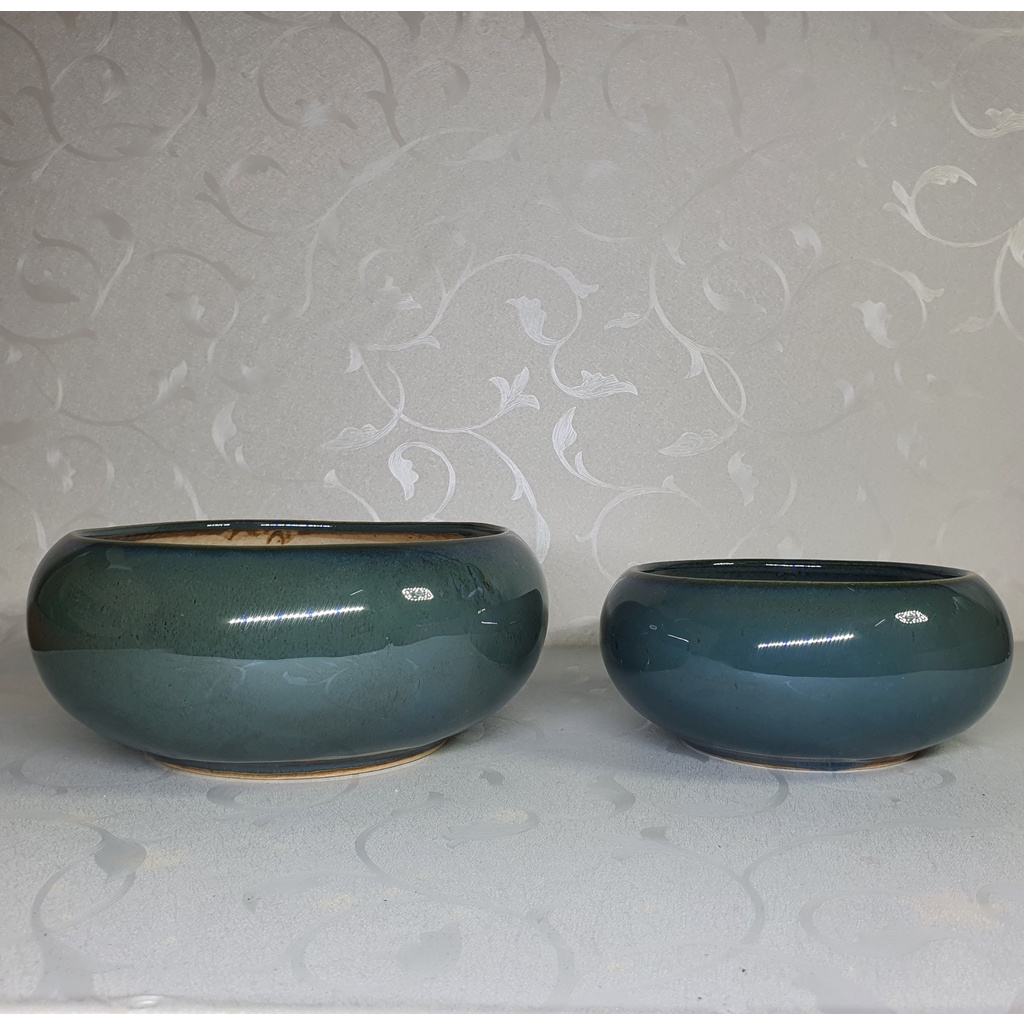 Chậu trồng cây cảnh , cây bon sai , sen đá, xương rồng , gốm sứ Bát Tràng - Hàng đẹp