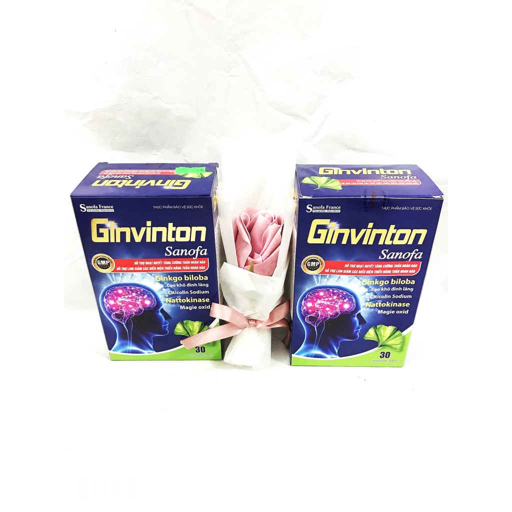 Viên bổ não GINVINTON, hỗ trợ hoạt huyết, tăng cường tuần hoàn não, an thần; giảm đau đầu, hoa mắt, chóng mặt, mất ngủ