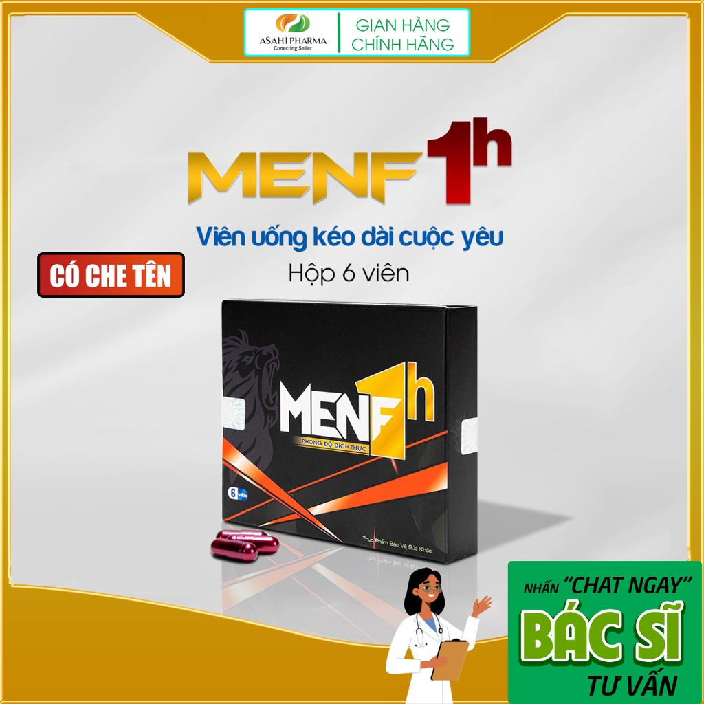 Kéo dài thời gian MenF 1H (hộp 6 viên)- 1 người khoẻ 2 người vui (Hộp 6 viên) tăng cường sinh lý phái mạnh (che tên)