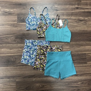 Set đồ tập đùi gym yoga vnxk F21 hàng cao cấp Kamimi có khe nhét mút