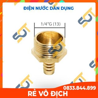 Ren ngoài 1/4 đuôi chuột nối ống mềm - Đồng thau