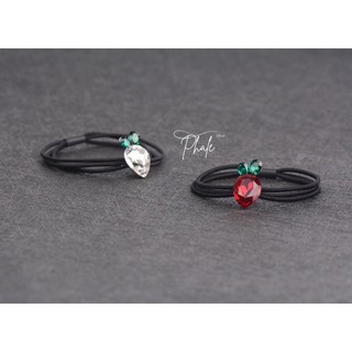 Cột Tóc Pha Lê Trái Dâu Cao Cấp