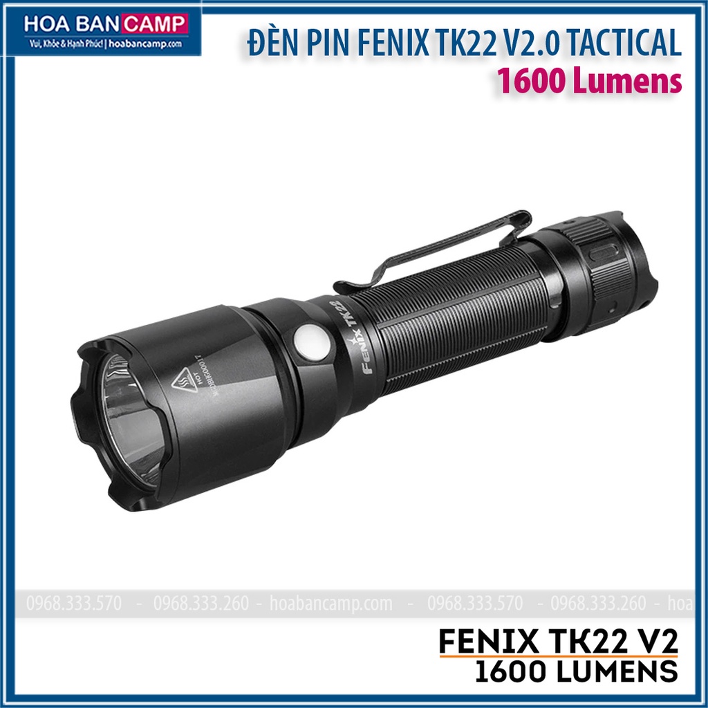 Đèn Pin Fenix TK22 V2.0 Tactical 1600 Lumens