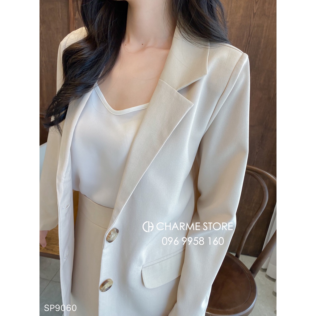 Set vest nữ áo dáng blazer phối chân váy chữ A vạt lệch - Combo 2 set size bất kỳ | BigBuy360 - bigbuy360.vn