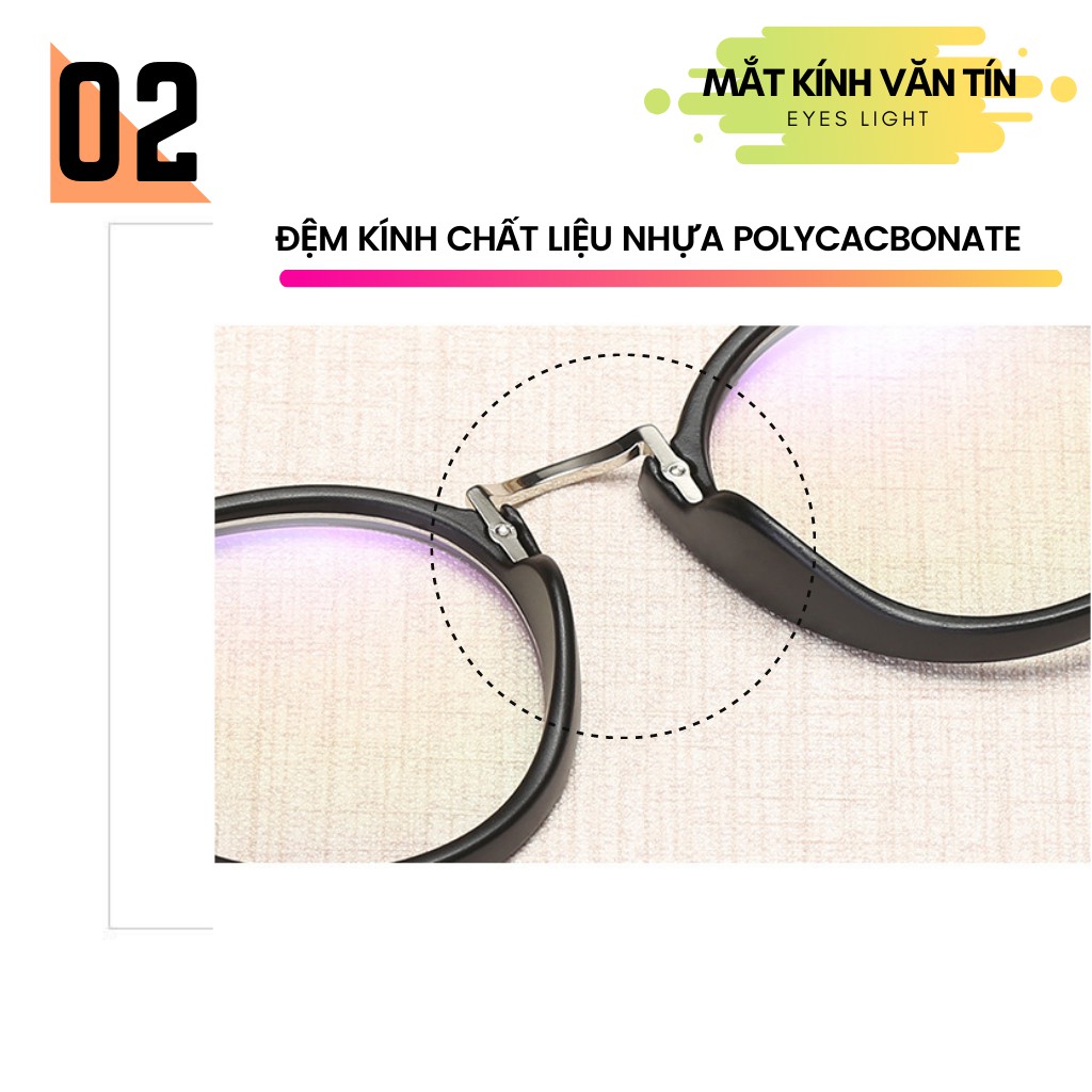 Kính mắt cận Eyes Light T547 nam nữ gọng kính cận càng kim loại pha nhựa nhiều màu | WebRaoVat - webraovat.net.vn