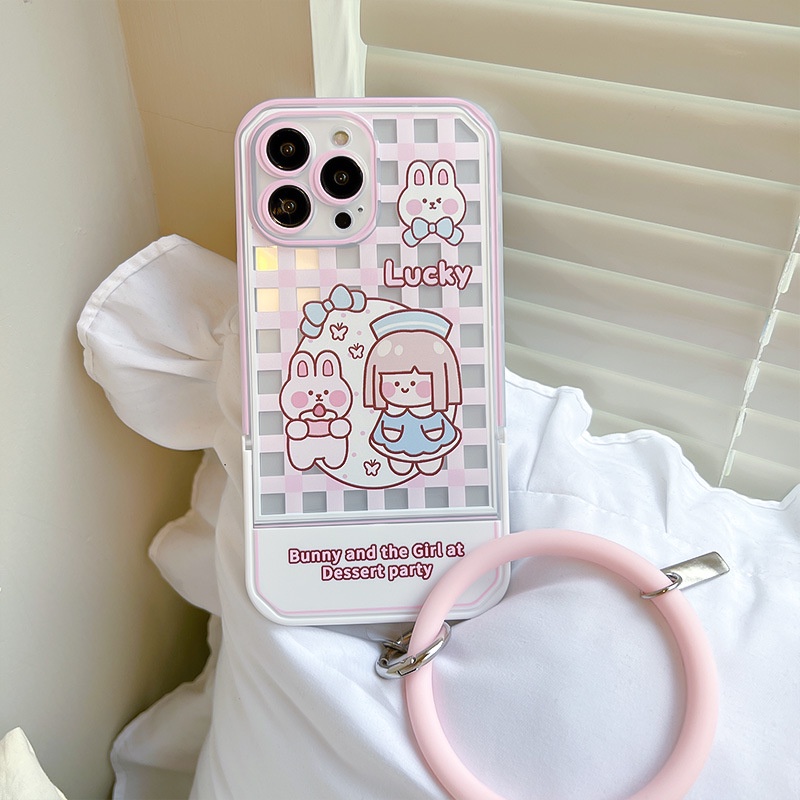 Ốp lưng iphoneỐp Điện Thoại  Kèm Giá Đỡ Tàng Hình Họa Tiết Hoạt Hình Dễ Thương Cho iphone 14 / 13Pro 12 / xs / 6 / 7 / 8PLUSDinuo case