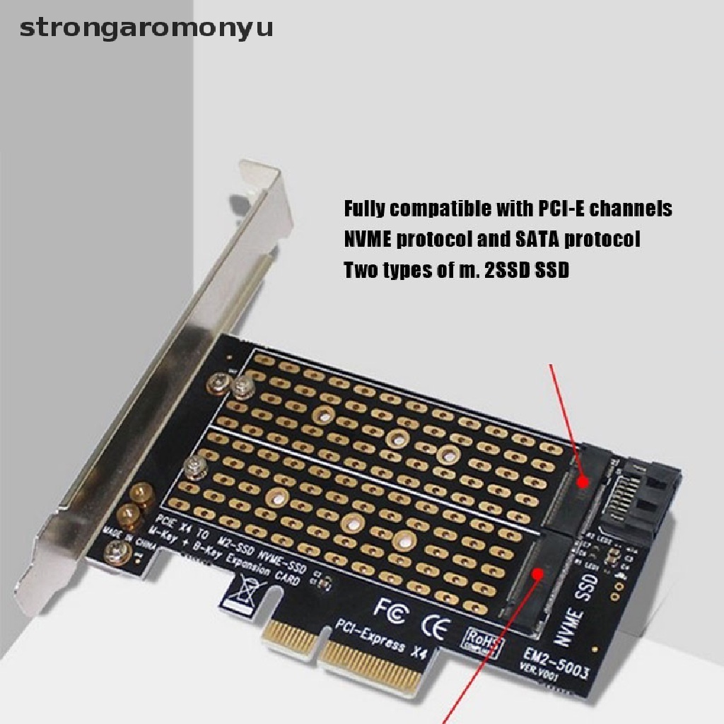 Bộ Chuyển Đổi Pcie Sang M2 / M.2 M.2 Ngff Sang Desktop Pcie X4 X8 X16 Nvme Sata Dual Ssd Pci