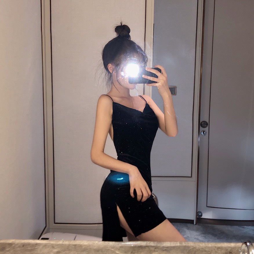 Váy Body nữ Váy 2 dây Cổ Đỗ Nữ Siêu Tôn Dáng | BigBuy360 - bigbuy360.vn