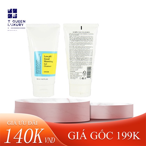 💯 ( Chính Hãng ) Sữa Rửa Mặt Dạng Gel Chiết Từ Dầu Cây Trà Cosrx Low PH Good Morning Gel Cleanser 150 ml