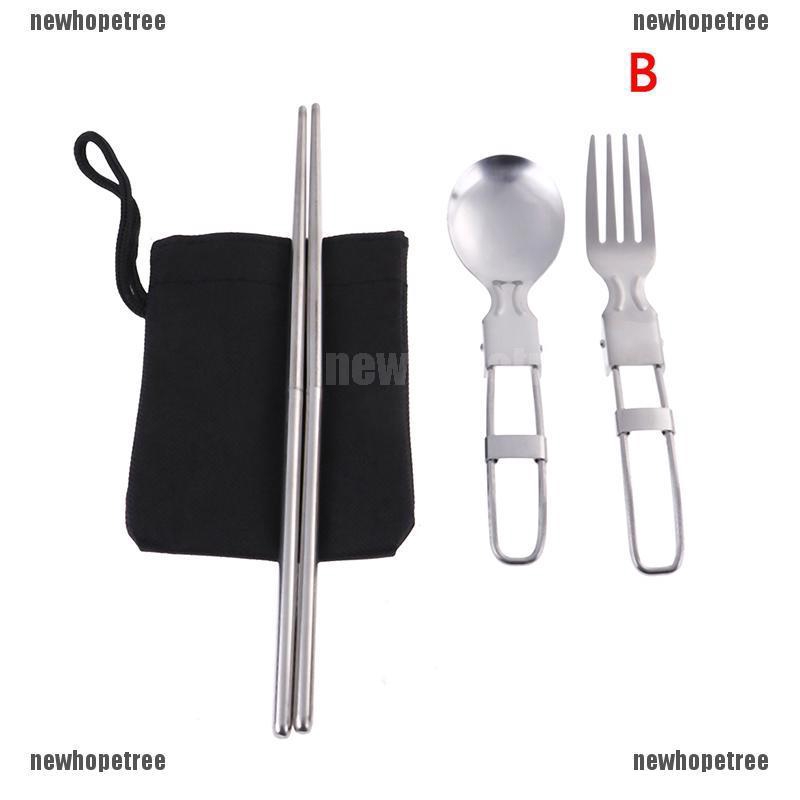 Bộ dụng cụ ăn uống số lượng tùy chọn chất liệu thép không gỉ đựng trong túi dây rút