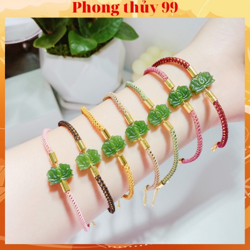 Vòng phong thủy mix 𝑯𝑶𝑨 𝑺𝑬𝑵 𝑵𝑮𝑶̣𝑪 𝑩𝑰́𝑪𝑯 đơn giản, trẻ trung