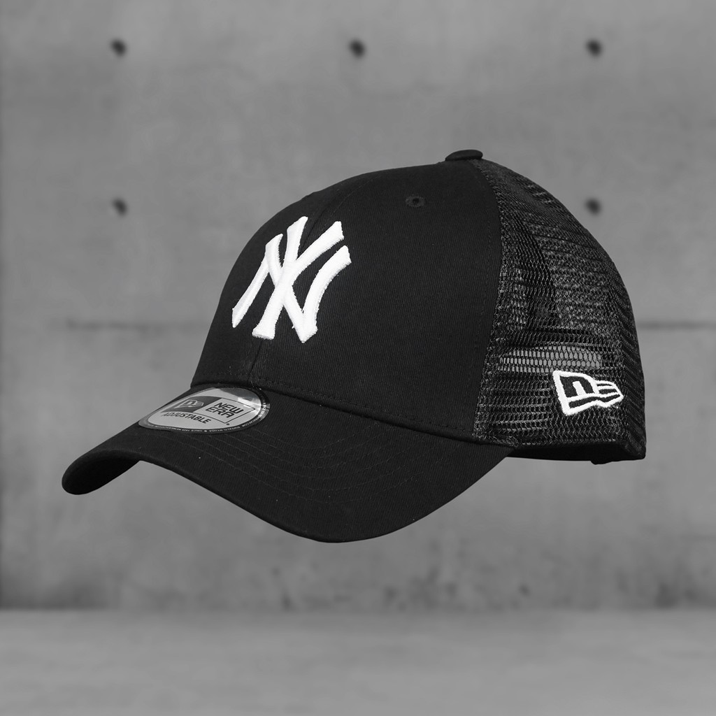 Nón Lưới New Era Thời Trang Bóng Chày NY Đen Logo Trắng
