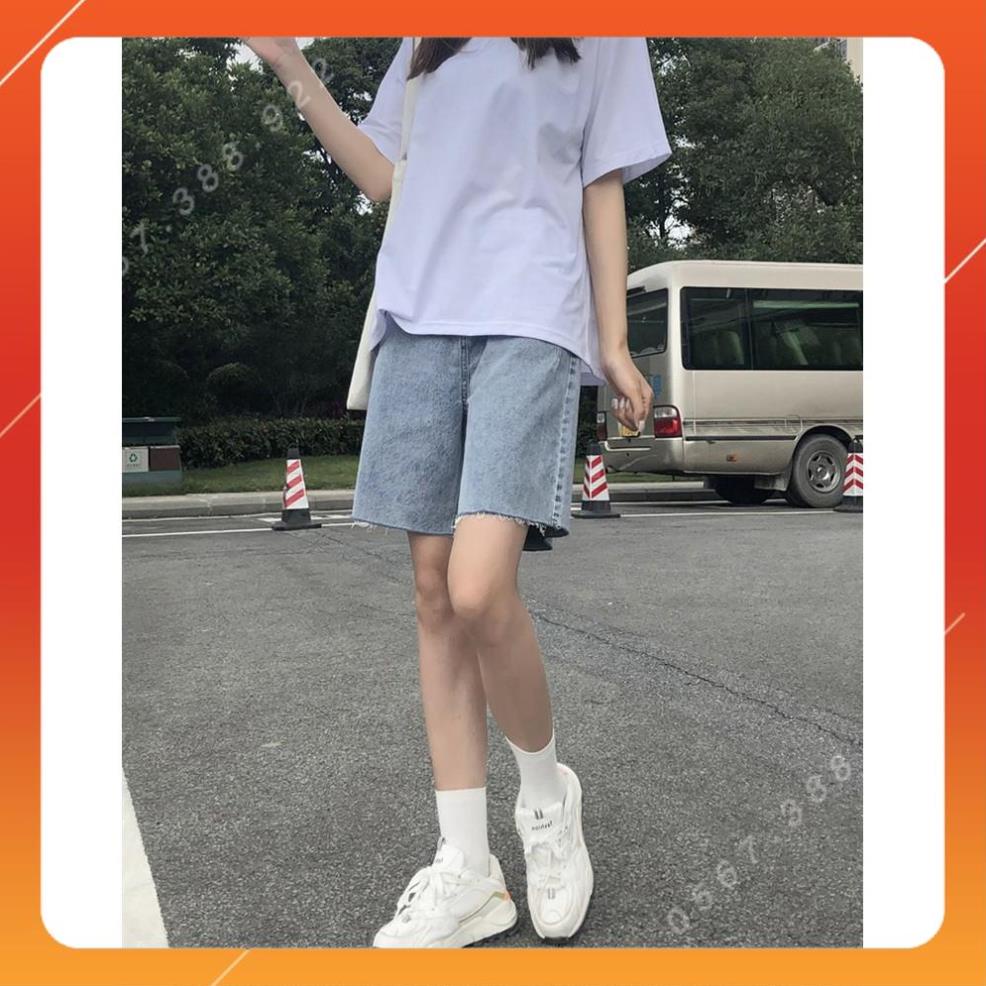 Quần sọt jean nam nữ basic Yinxx, quần bò lửng unisex ulzzang QSJ04