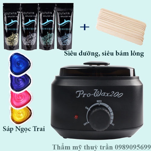 [Công suất lớn nấu siêu nhanh] Nồi nấu sáp wax lông pro wax 200 mẫu đẹp 2021 + 100g sáp NGOC TRAI