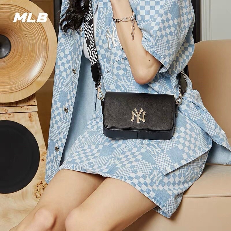 [Full Tag code] Túi đeo chéo Mlb hoodie bag 2 món loại đẹp kèm Tag (clip thật)
