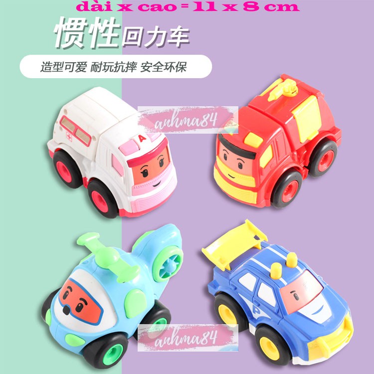 Đồ chơi 04 CHIẾC XE CHẠY TRỚN ROBOCAR POLY SIÊU ĐẸP - anhma84 store