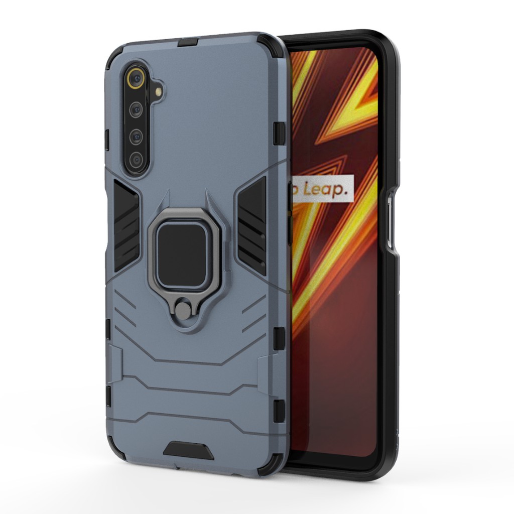 Ốp lưng Realme 6 Pro chống sốc Iron Man Iring cao cấp siêu bền giá đỡ mặt lưng