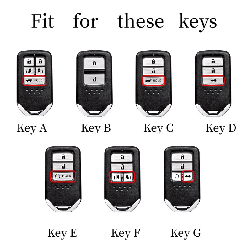 Vỏ Kim Loại Bảo Vệ Chìa Khóa Điều Khiển Từ Xa Cho Xe Hơi Honda CRV CR-V Fit Civic Accord HR-V HRV City Odyssey XR-V