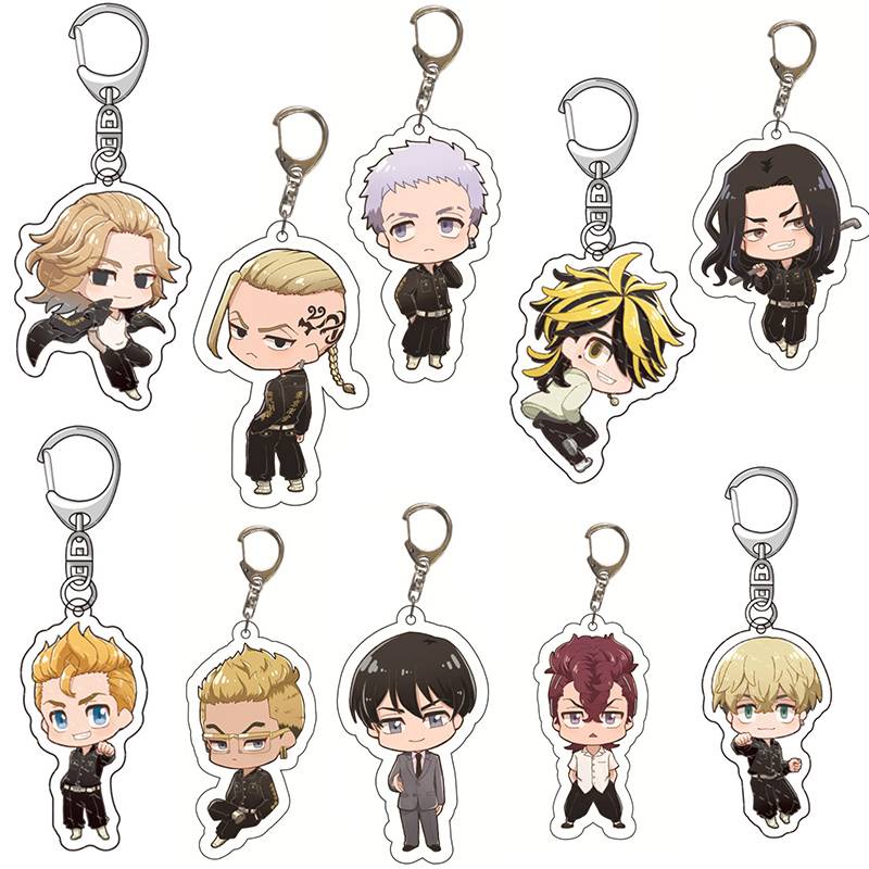 Móc khóa kim loại và nhiều kiểu dáng khác dễ thương đáng yêu Anime Tokyo Revengers Sano Manjirou Hanagaki Takemichi Tachibana Hinata Kawata Souta Keychain Cute  Acrylic Key Chain Pendant Keyring kids Gift