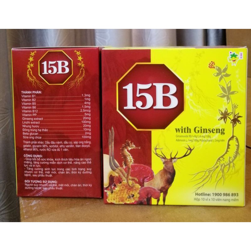 Viên uống bổ sung Vitamin 15B ginseng 100 viên
