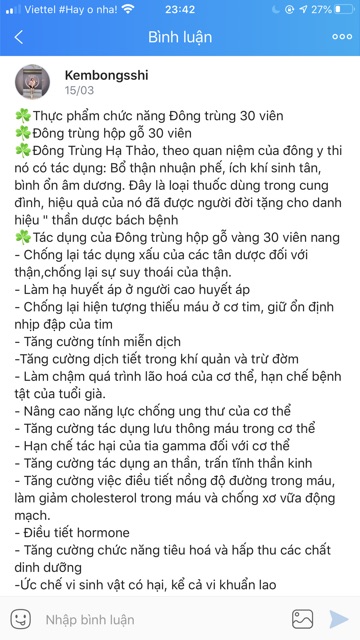 [Mã GROSALE2703 giảm 8% đơn 250K] [SỈ TẬN GỐC] [Sale lớn] Đông Trùng Hạ Thảo 30 Viên Hộp Gỗ Đen Hàn Quốc