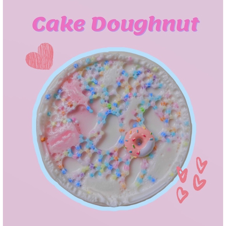 CAKE DOUGHNUT (Basic Slime) Slime bánh donut đi kèm charm donut xốp pastel Mỹ, đồ chơi chất nhờn ma quái