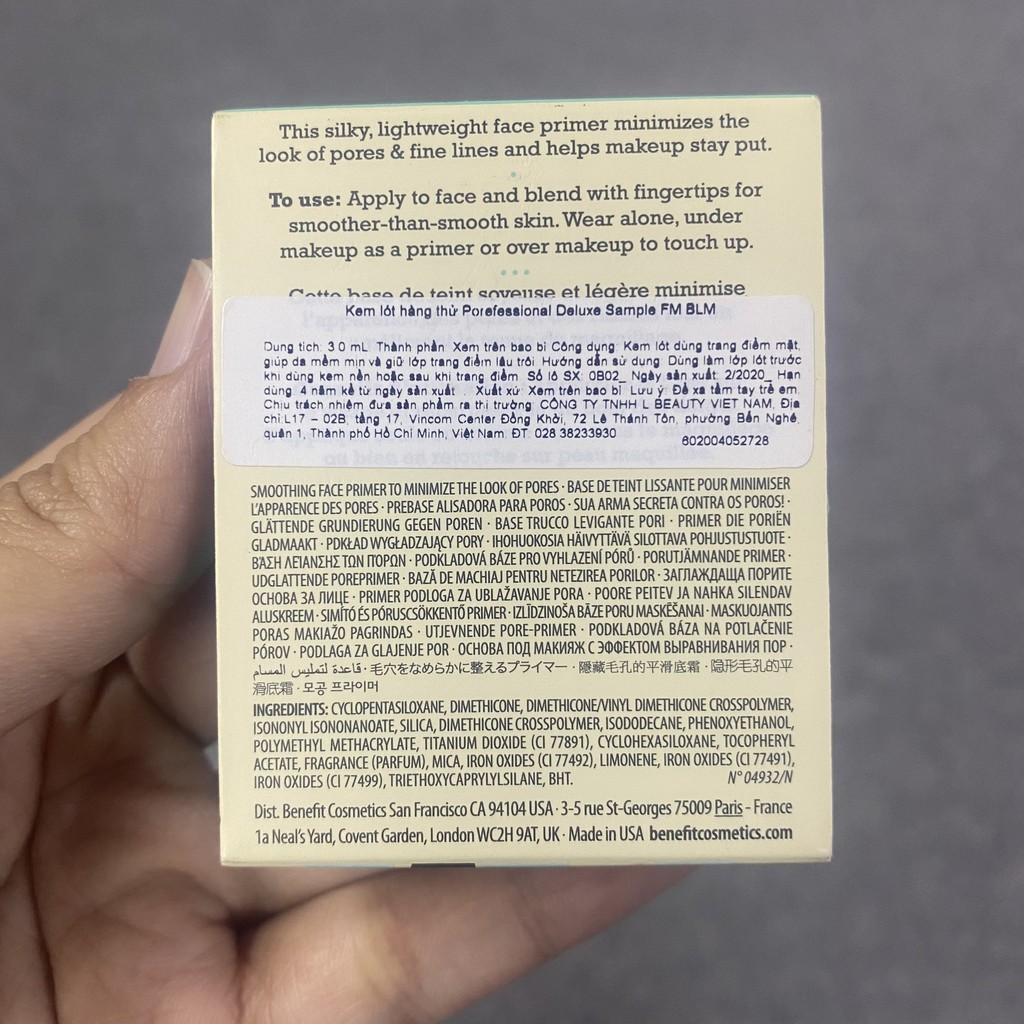 Kem lót 𝐁𝐞𝐧𝐞𝐟𝐢𝐭 𝙏𝙝𝙚 𝙋𝙊𝙍𝙀𝙛𝙚𝙨𝙨𝙞𝙤𝙣𝙖𝙡 Minisize 3ml | BigBuy360 - bigbuy360.vn