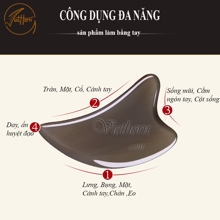 Massager Sừng VIETHORN làm mịn da, giảm nếp nhăn , Chống lão hóa | BigBuy360 - bigbuy360.vn