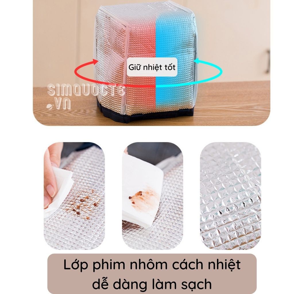 [Dáng cao] Túi đựng hộp cơm giữ nhiệt nóng lạnh chống nước TĐC04