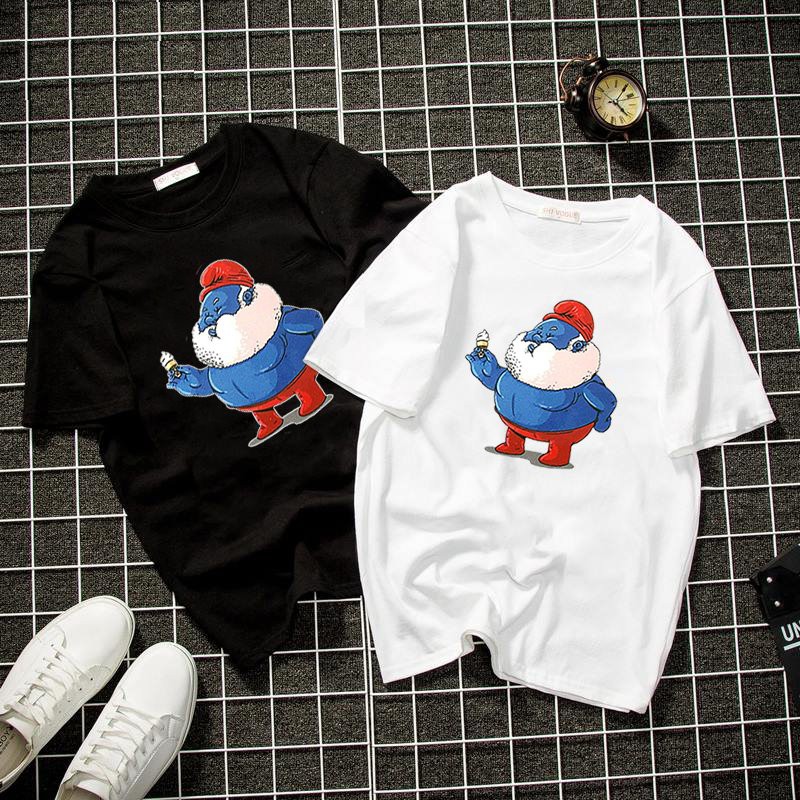 Áo thun unisex form rộng ông già noel mập dễ thương Hàn Quốc vải dày mịn 2019T2065