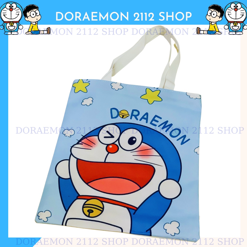 Túi tote vải mèo máy DORAEMON kích thước A4