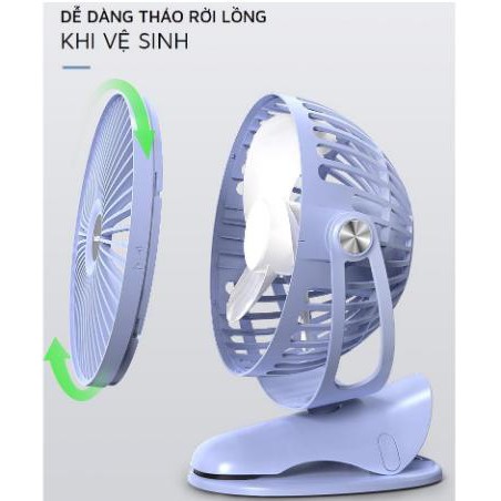 [ TÍCH ĐIỆN DÙNG LIÊN TỤC 60H ] Quạt Yoobao kẹp tích điện Y-F04 MAX 360 độ 10000 mAh | BigBuy360 - bigbuy360.vn