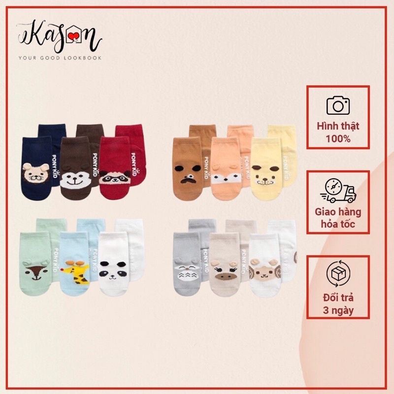 Set 2 đôi vớ trẻ em pony có gai chống trượt