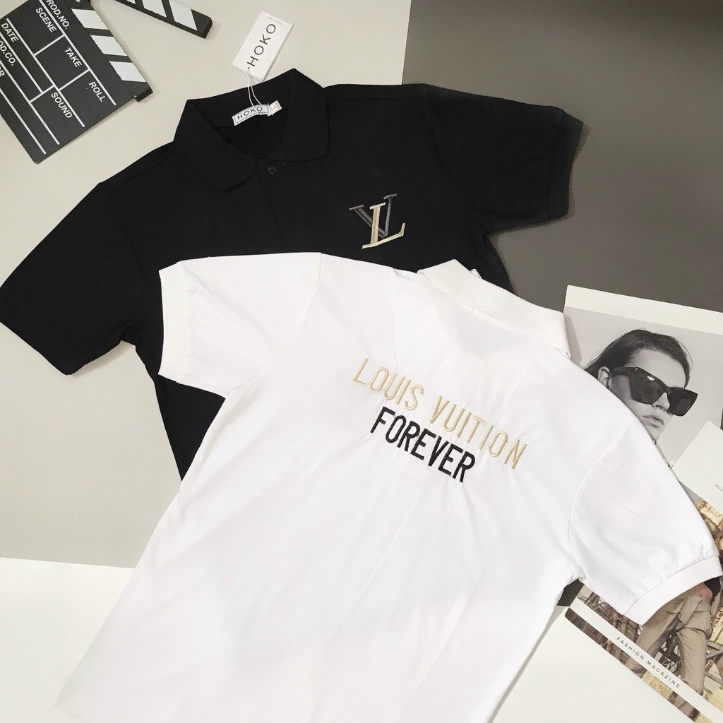 Áo thun polo nam thêu chữ LUIS FOREVER vải cotton cao cấp thiết kế sang trọng cực chất WEDO FASHION