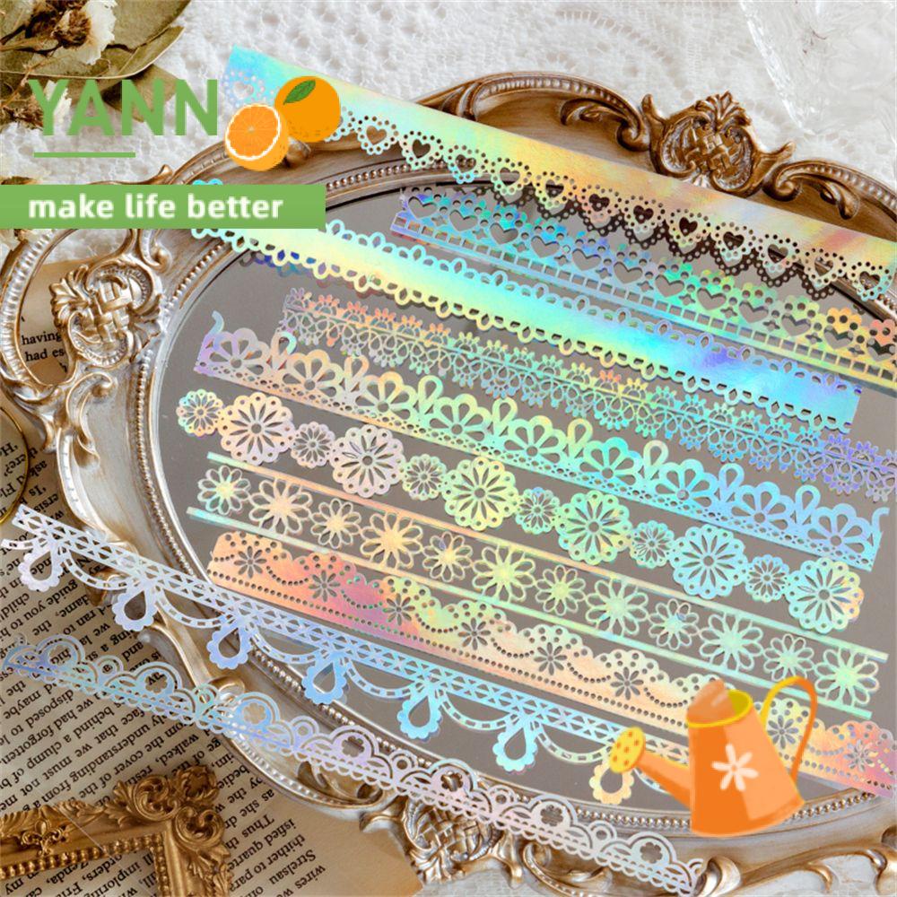 Miếng Dán Trang Trí Sổ Tay/ Album Ảnh Màu Laser Kiểu Cổ Điển Độc Đáo DIY