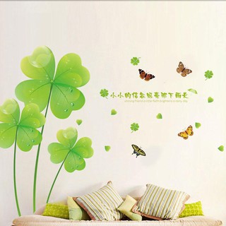 Decal dán tường cỏ 4 lá cho bé